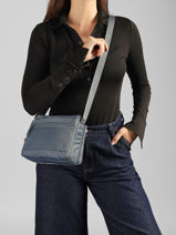 Sac Bandouli�re Eye Polyester Recycl� Hedgren Bleu inner city upgrade HIC176-vue-porte