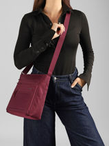 Sac Bandouli�re Orva Gerecycleerd Polyester Hedgren Rouge inner city upgrade HIC370-vue-porte