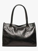Sac Port� �paule Cow Shiny Cuir Basilic pepper Noir cow shiny BCOS31