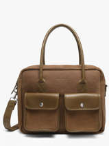 Sac Port� Main A4 La Suite Cuir Paul marius Marron la suite DANDYSUI