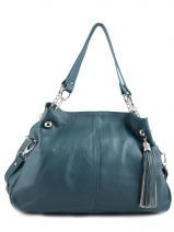 Shoppingtas Caviar Leder Milano Blauw caviar 183