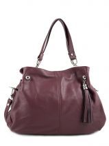 Sac Shopping Caviar Cuir Milano Violet caviar 183
