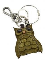 Porte-clefs Cuir Jamin puech Vert animal AH12087