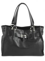 Sac Shopping Gaia Cuir Texier Noir gaia 018303