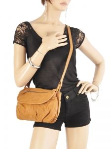 Sac Bandoulire Jen Cuir Nat et nin Marron vintage JEN-vue-porte