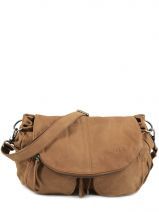 Sac Bandoulire Lola Cuir Nat et nin Beige vintage LOLA
