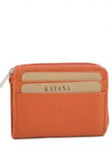 Porte-monnaie Cuir Katana Orange basile 853042