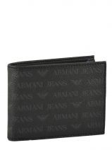 Portefeuille Armani jeans Zwart logo all over 6V74-J4