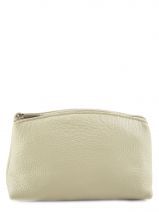 Trousse Cuir Milano Beige caviar G009