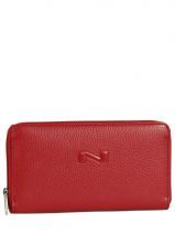 Portefeuille Cuir Nathan baume Rouge nathan 1932 276N