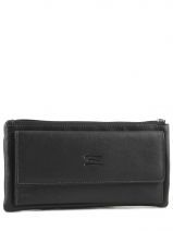 Portefeuille Leder Crinkles Zwart caviar 14104