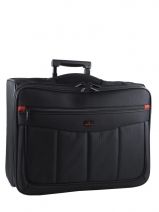 Pilot Case Op Wieltjes 2 Compartimenten + Pc 17'' Davidt's Zwart monte carlo 261060