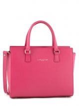 Sac Trapze Intemporelle Cuir Lancaster Rose intemporelle 42