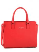 Sac Trapze Intemporelle Cuir Lancaster Rouge intemporelle 42