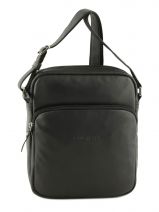 Sac Bandoulire Lancaster Noir soft vintage homme 320-12