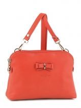 Sac Bandoulire Mademoiselle Candice Cuir Lancaster Orange mademoiselle candice 572-69