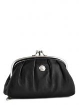 Porte-monnaie Cuir Hexagona Noir coconut E77270