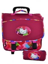 Cartable  Roulettes Hello kitty Rouge free bag's HPS23070