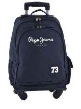 Sac  Dos  Roulettes Pepe jeans Bleu 42400 42428