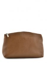 Trousse Cuir Milano Marron caviar G009