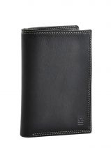 Portefeuille Cuir Serge blanco Noir new roma NRO21010