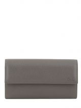 Portefeuille Cuir Nathan baume Gris grained 153N