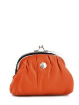 Porte-monnaie Cuir Hexagona Orange coconut E77214