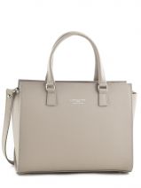 Sac Trapze Intemporelle Cuir Lancaster Gris intemporelle 42