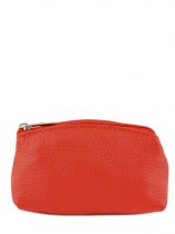 Portemonnee Leder Milano Rood caviar G008
