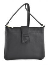 Cross Body Tas Grained Leder Nathan baume Zwart grained G15-01A