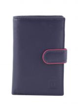 Portefeuille Leder Hexagona Blauw multico 227431