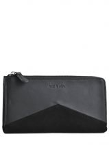 Portefeuille Cuir Nat et nin Noir vintage LINN