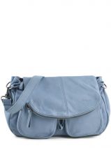 Sac Bandoulire Lola Cuir Nat et nin Bleu vintage LOLA