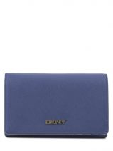 Porte-monnaie Cuir Dkny Bleu bryant park saffiano R1521107