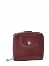 Longchamp Le pliage cuir Portefeuille Rood