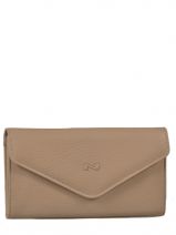 Portefeuille  Rabat Cuir Nathan baume Beige original n 188N