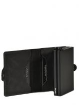 Porte-cartes Twin 2 Compartiments Cuir Secrid Noir vintage TV-vue-porte