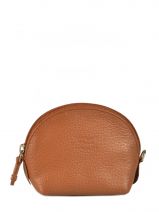 Porte-monnaie Caviar Cuir Crinkles Marron caviar 14026