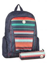 Sac  Dos 3 Compartiments Avec Trousse Offerte Roxy Multicolore backpack JBP03112