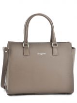 Sac Trap�ze Intemporelle Cuir Lancaster Marron intemporelle 42