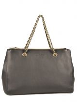 Sac Shopping Mademoiselle Estelly Cuir Lancaster Noir mademoiselle estelly 573-11