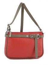 Cross Body Tas Caviar Leder Milano Rood caviar G1421