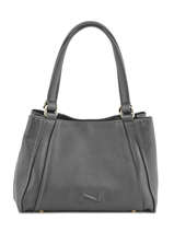 Sac Shopping Grained Cuir Nathan baume Gris grained G15-02S