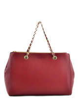 Sac Shopping Mademoiselle Estelly Cuir Lancaster Rouge mademoiselle estelly 573-11