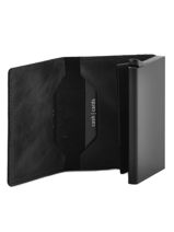 Porte-cartes Cuir Secrid Noir vintage SV-vue-porte