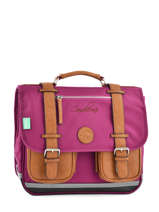 Cartable 2 Compartiments Cameleon Rose vintage VINCA35