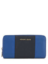 Portefeuille Armani jeans Bleu eco saffiano multico C5V88-S6