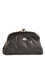 Porte-monnaie Cuir Hexagona Noir coconut E77271