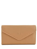 Portefeuille  Rabat Cuir Nathan baume Beige original n 188N