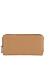 Portefeuille Cuir Nathan baume Beige grained 243N